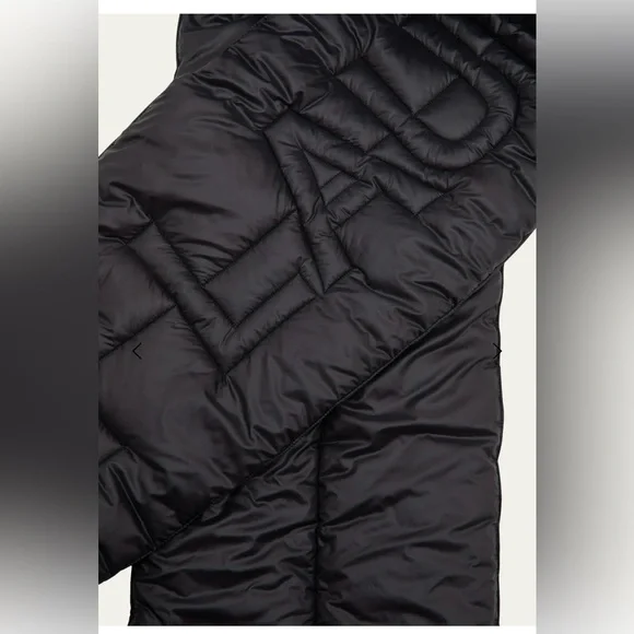 NEW SIGNATURE SAINT LAURENT PUFFER SCARF IN NYLON BLACK - Picture 2 of 12